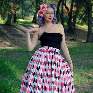 PinUp Couture Harlequin Skirt Size Large